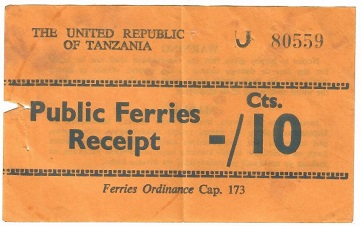 Public Ferries Receipt (Tanzania)