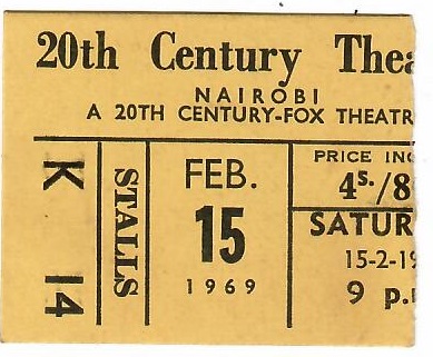 20th Century Theatre (Nairobi) – ticket stub