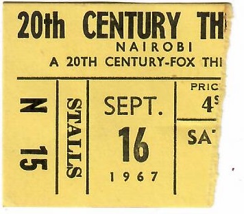 20th Century Theatre (Nairobi) – ticket stub