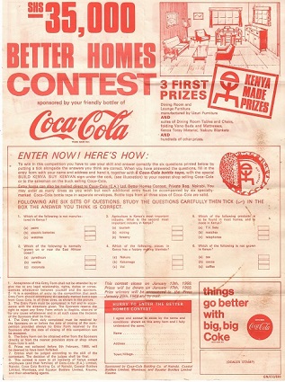 Coca-Cola Better Homes contest (Kenya) – flyer