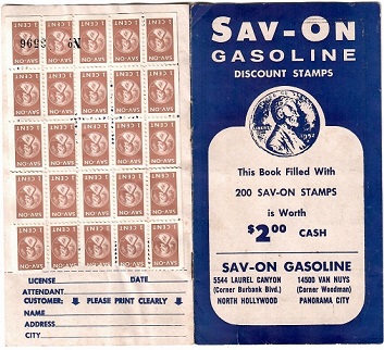 Sav-On Gasoline Discount Stamps (California)