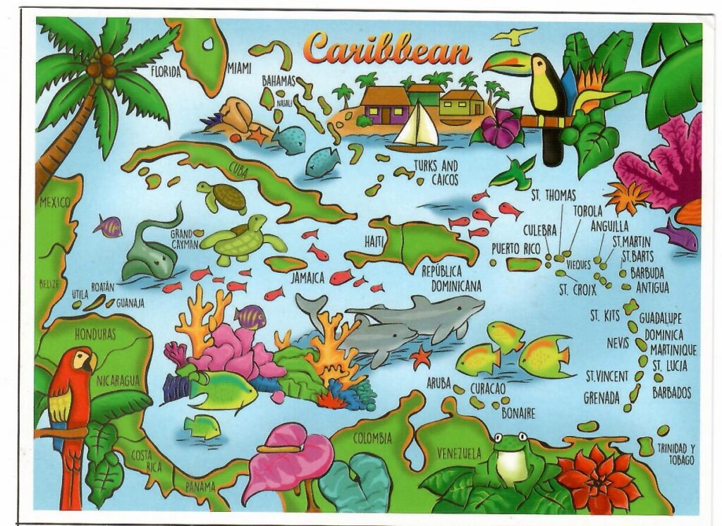 Caribbean map