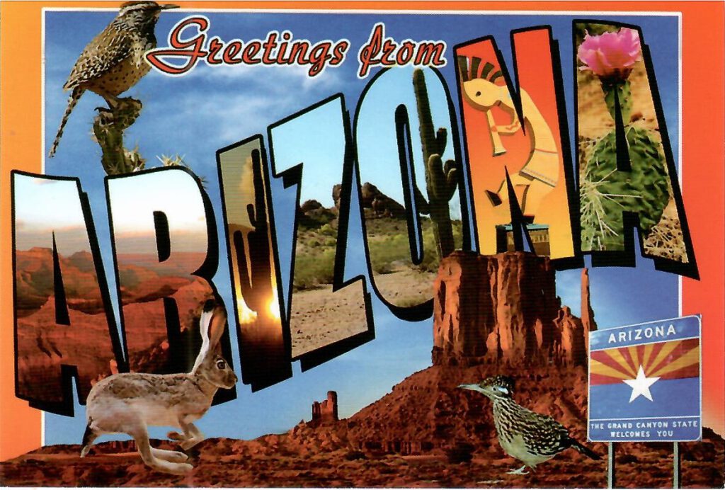 Greetings from Arizona – State Line sign