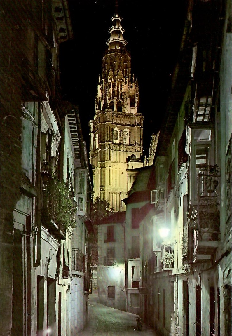 Toledo, St. Isabel St. and Cathedral (Spain)