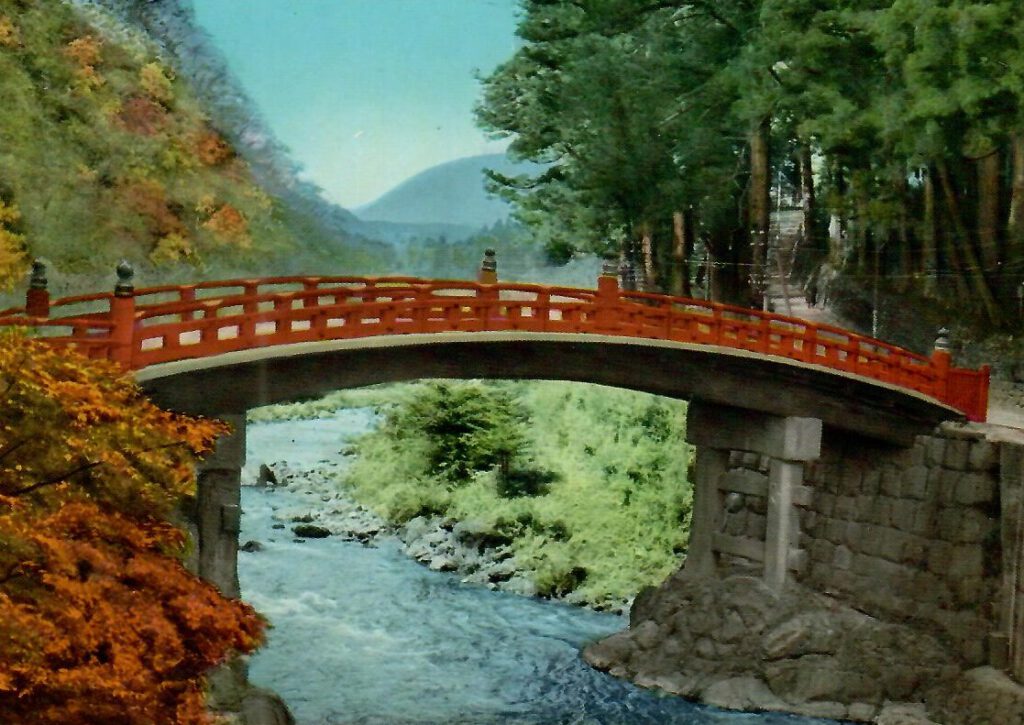 Sacred Bridge at the entrance to Nikko (Japan)