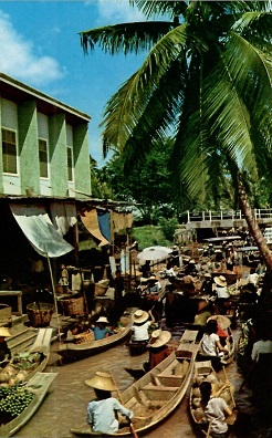 Dhonburi, Scenery of the floating market at Bangka (257)