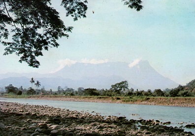Mt. Kinabalu from Kota Belud River