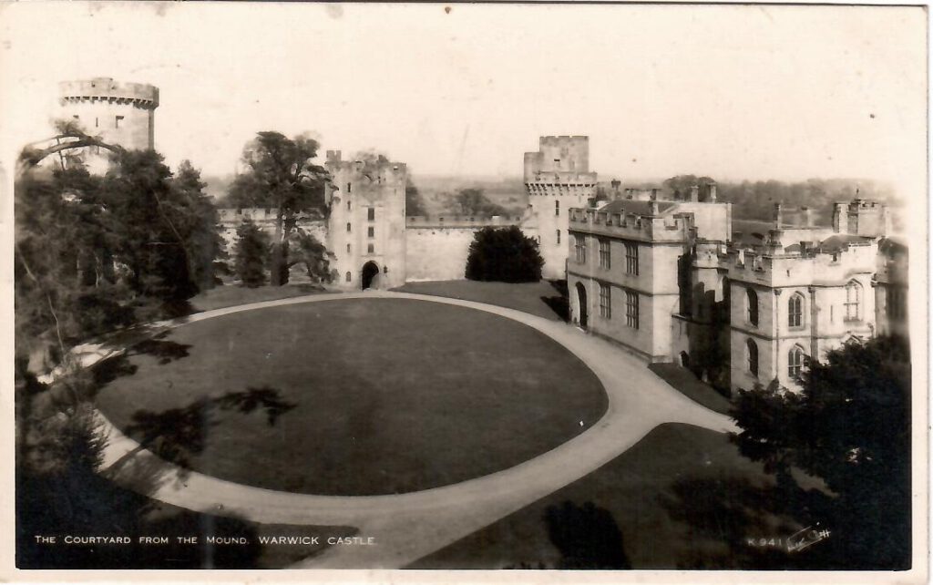 Warwick Castle, The Courtyard from the Mound (England)