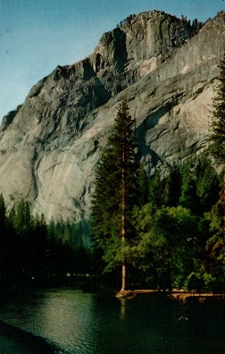 Glacier Point from the Ahwahnee Bridge