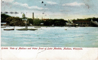 Vista of Madison and Water Front of Lake Mendota