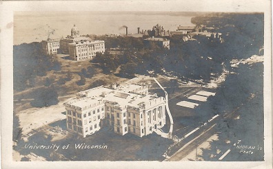 Madison, University of Wisconsin, aerial view