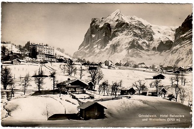 Grindelwald, Hotel Belvedere und Wetterhorn