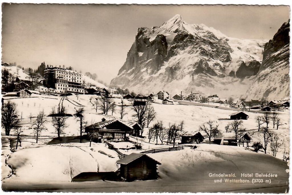 Grindelwald, Hotel Belvedere und Wetterhorn (Switzerland)