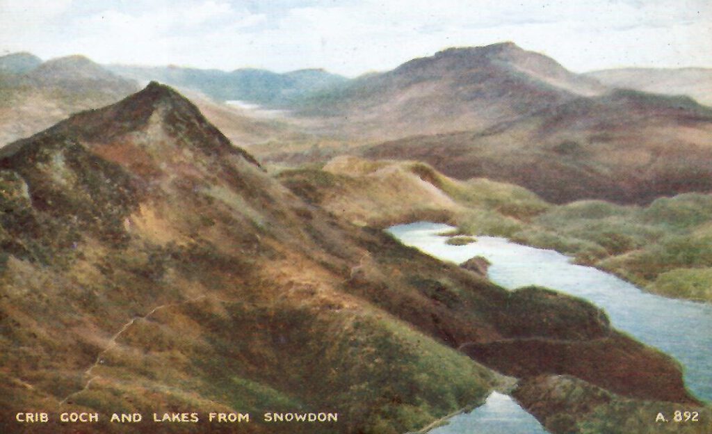 Crib Goch and Lakes from Snowdon