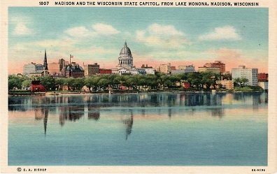 Madison, State Capitol from Lake Monona
