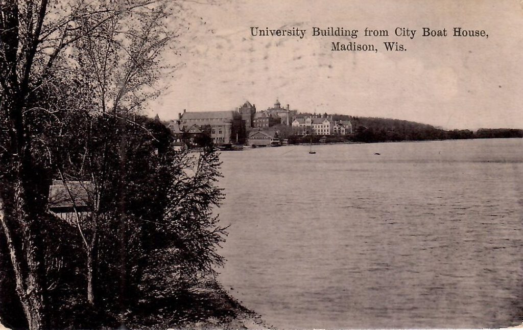 Madison, University of Wisconsin, University Building from City Boat House (USA)