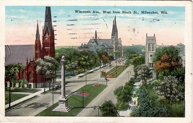 Milwaukee, Wisconsin Ave., West from Ninth Street