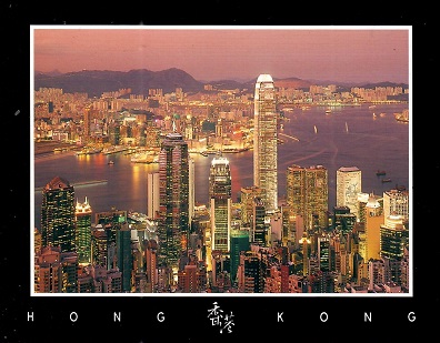 Panoramic view of Hong Kong at Evening