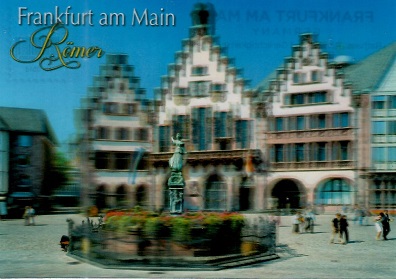 Frankfurt am Main, Rathaus “Romer” und Gerechtigkeitsbrunnen (3D)