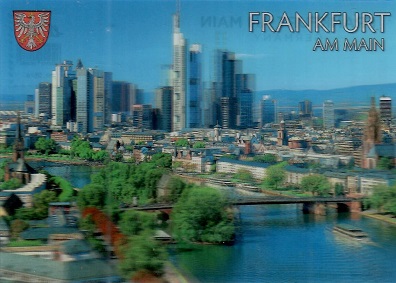 Frankfurt am Main, skyline in daytime (3D)