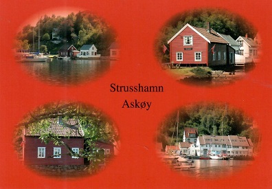 Strusshamn, Askøy, multiple views (red)