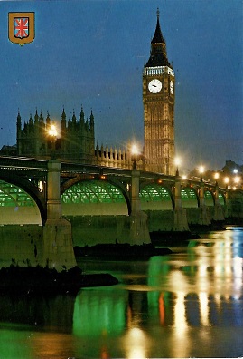 London, Big Ben and Westminster Bridge (England)