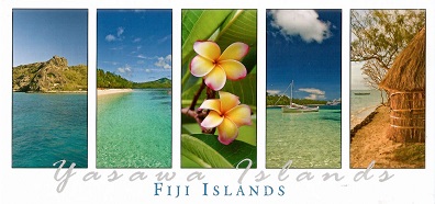 Yasawa Islands, multiple views, with flowers
