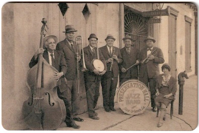 New Orleans, Preservation Hall Band (wood novelty card)