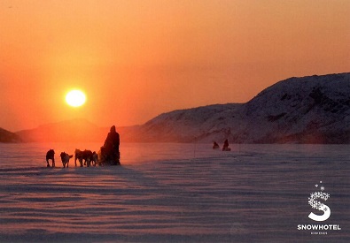 Kirkenes, Snowhotel, sled and Midnight Sun