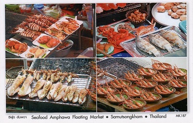Samutsongkham, Seafood Amphawa Floating Market