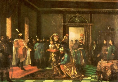Soli turci aduc daruri lui Mihai Viteazul (T. Aman)