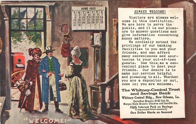 New Orleans, Whitney-Central Trust and Savings Bank (June 1913) (Louisiana, USA)