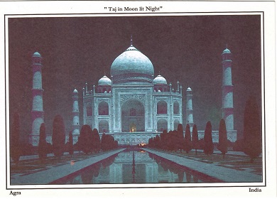 Agra, Taj in Moon lit Night