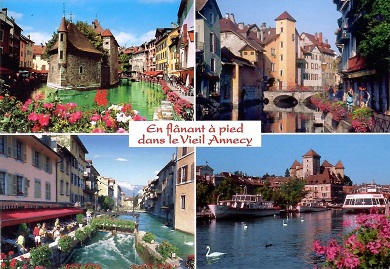 Annecy, multiple views of old town